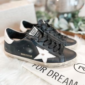 Golden Goose Black and White Sneakers